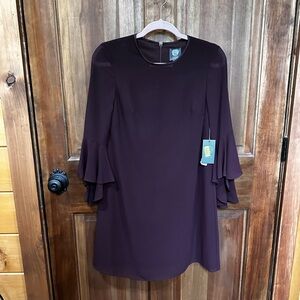 NWT Vince Camuto Elegant‎ Deep Plum Women's Dress Size 0
